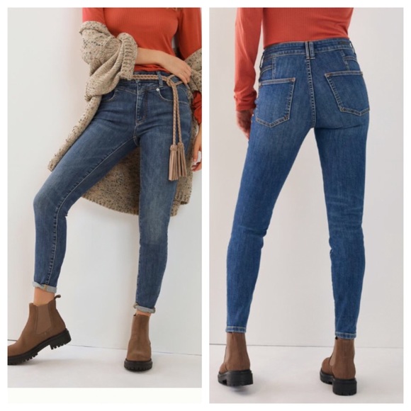ANTHROPOLOGIE PILCRO IRIS High Rise Skinny JEANS size 27 - Picture 3 of 13